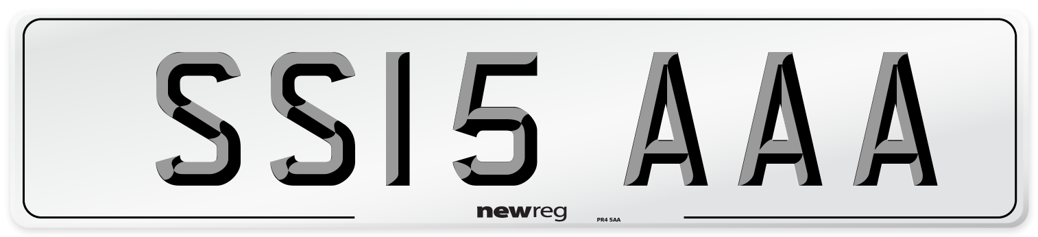 SS15 AAA Number Plate from New Reg
